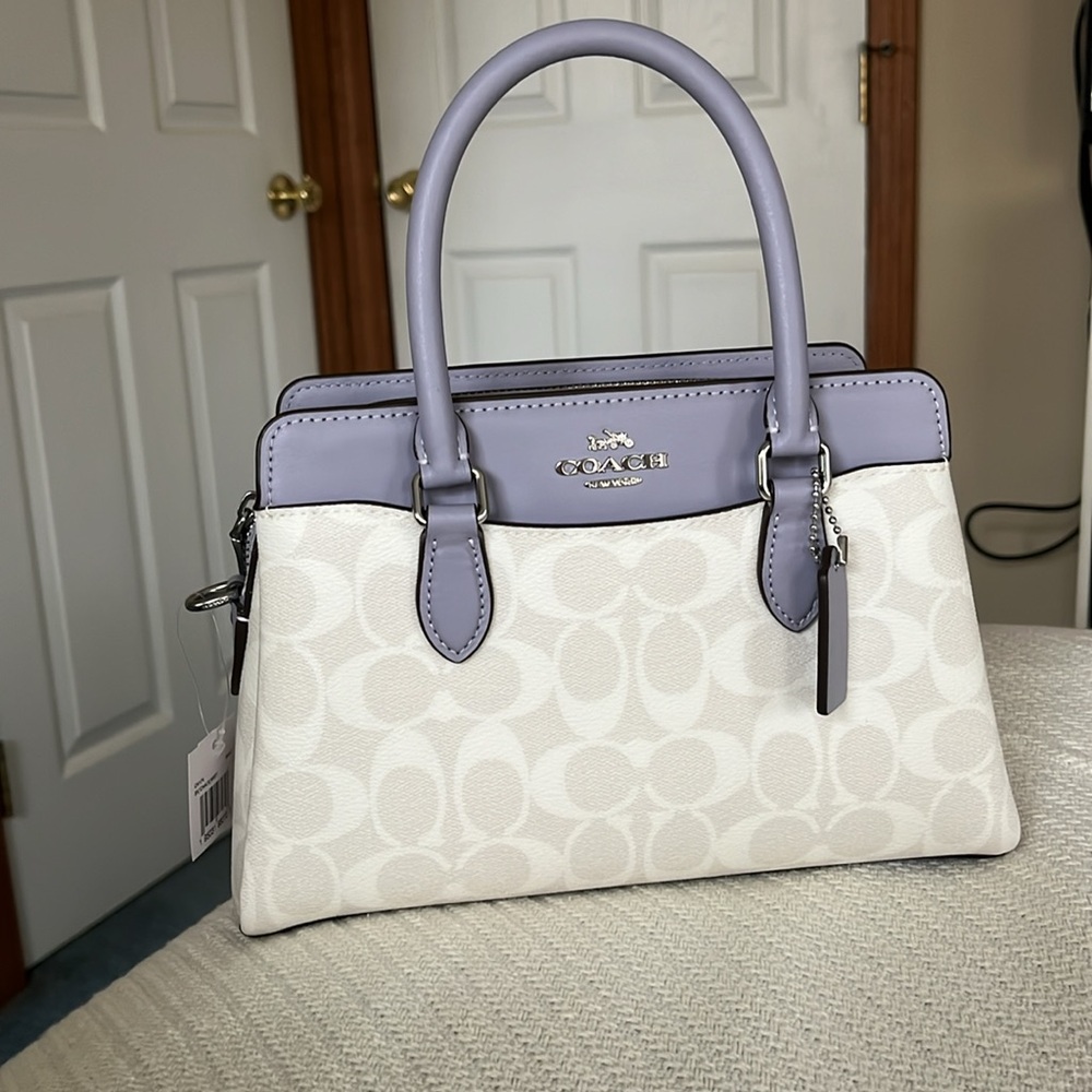 Coach Mini Darcie in Chalk/Mist NWT.